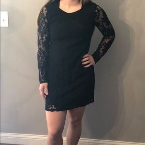 Black lace dress